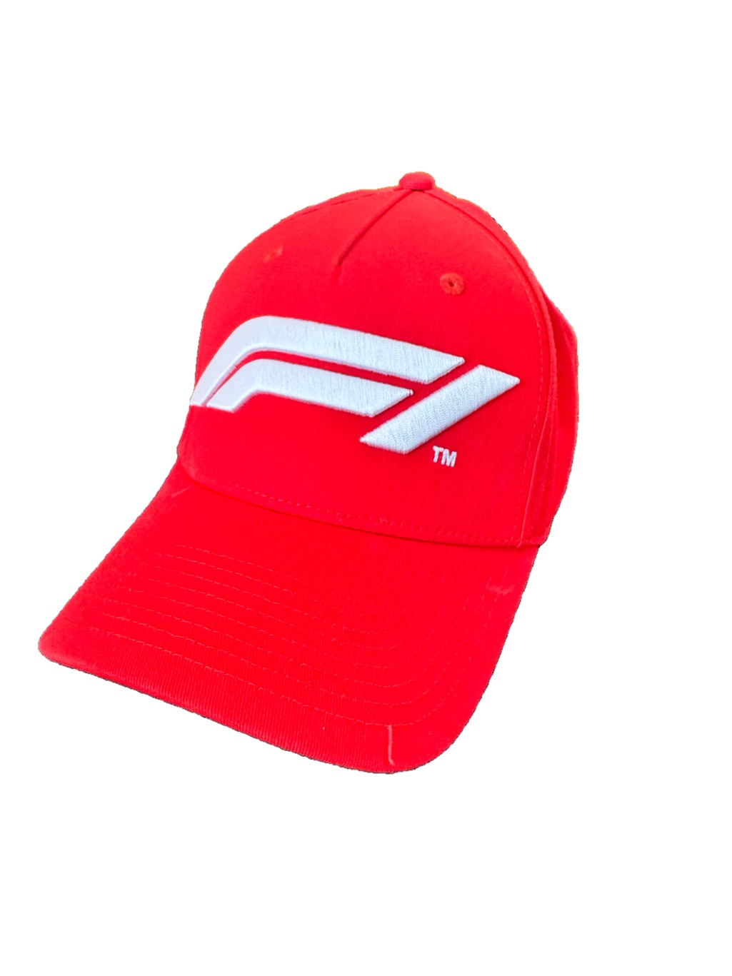 F1 Red Baseball Cap With White Embroidered Logo